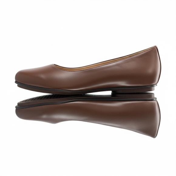 Naturalizer Preppy Maxwell Ballet Flats Cocoa Brown Leather 6W Career Work - Picture 11 of 12